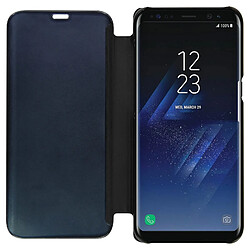 Avis Avizar Housse Clapet Translucide Samsung Galaxy S8 - Design Effet Miroir - Noir