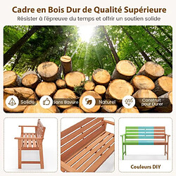 Acheter Helloshop26 Banc de jardin en bois 2 places dossier siège à lattes accoudoirs peinture diy charge 150 kg intérieur extérieur 20_0009769