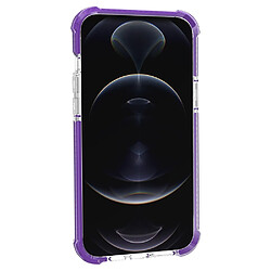 Coque en acrylique transparent épaissi aux, antichoc violet pour votre Apple iPhone 13 6.1 pouces