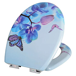 Avis Helloshop26 Abattant WC de toilette avec abaissement automatique en duroplastique motif papillon-violet 19_0000694