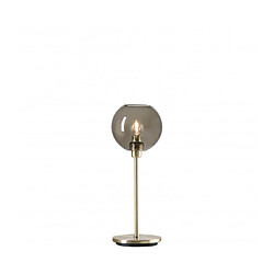 Luminaire Center Lampe de table GLORIA en Verre / Laiton et Laiton/Verre fumé Diamètre 16 Cm