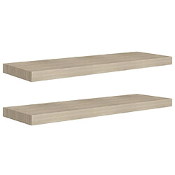 vidaXL Étagères murales flottantes 2 pcs Chêne 80x23,5x3,8 cm MDF