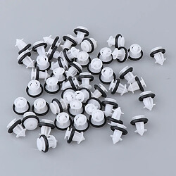 50pcs Clips de Rivet de Pare-chocs en Plastique ABS Anti-usure Anti-corrosion