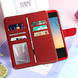 Avizar Etui Smartphone 5,5 à 6,0'' Portefeuille Mutirangements Caméra Slide rouge pas cher