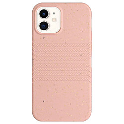 Coque en TPU + paille de blé entièrement biodégradable pour votre iPhone 11 6.1 pouces - rose