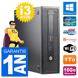 PC HP ProDesk 600 G1 SFF Intel i3-4130 RAM 16Go Disque Dur 1To Windows 10 Wifi - Occasion