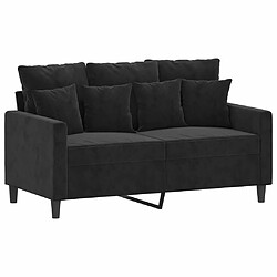 Avis Maison Chic Ensemble de canapés 2 pcs avec coussins, Canapé droit Sofa pour Salon Noir Velours -GKD131391