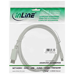 Alpexe Câble InLine® Mini DisplayPort à DisplayPort blanc, 2 m