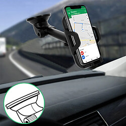 Avis Support Voiture Smartphone 47 à 95 mm Fixation ventouse Rotatif Forcell - Noir