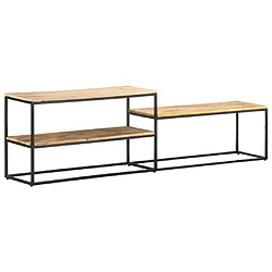 Acheter Maison Chic Meuble TV scandinave - Banc TV pour salon 180x30x50 cm Bois de manguier brut -MN66825