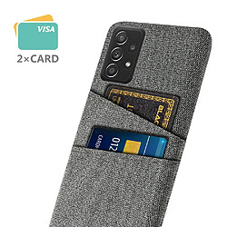 Coque en TPU antichoc avec porte-cartes gris pour votre Samsung Galaxy A72 4G/5G