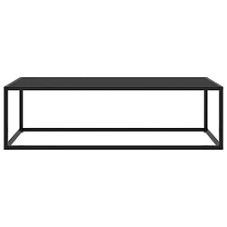 Maison Chic Table basse,Table Console Table d'appoint, Table pour salon Noir avec verre noir 120x50x35 cm -MN77541