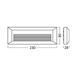 BRAYTRON Applique murale LED VEKTA-B 3en1 3W 180lm IP65 Blanc