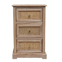 Avis Mendler Commode HWC-K87, armoire à tiroirs, bois rotin 63x40x28cm ~ couleur naturelle