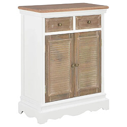 Maison Chic Commode Buffet - Meuble de rangement Blanc 60x30x80 cm Bois massif -GKD20008