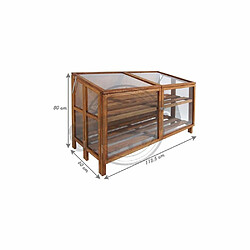 Avis Esschert Design Mini serre de jardin en bois dur 118,5 cm.