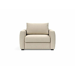 Inside 75 INNOVATION LIVING Fauteuil design avec accoudoirs COSIAL Tissu Phobos Latte convertible lit 80*202cm