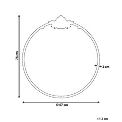 Avis Beliani Miroir SOMMANT Rond 67 cm Noir