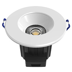 Spot dimmable spécial Salle de Bains (9W 520LM 2700K 38°) Blanc et chrome - Voltman