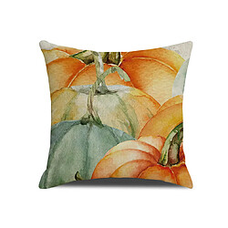 P61 4pcs 45 * 45cm Thanksgiving Harvest Modèle de citrouille Taie d'oreiller en lin d'imprimerie Tampon Coussin Coussin Coussin Accueil Décoration