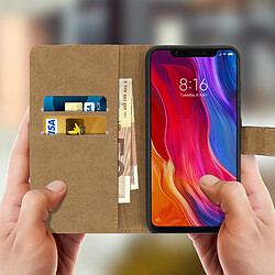 Avis Avizar Étui Xiaomi Mi 8 Housse Portefeuille Cuir Coque Gel Support Stand