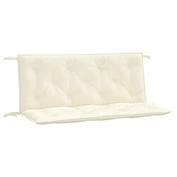 Maison Chic Coussins Confort,Coussins de banc de jardin 2 pcs blanc crème tissu Oxford -GKD85034