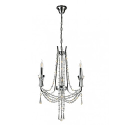 Acheter Luminaire Center Chandelier sans abats jours Armand Chrome poli 3 ampoules 87cm