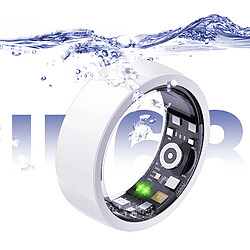 Riversong Bague Connectée Suivi de Santé et Tracker d'Activité Étanche IP68 3.8g Blanc pas cher