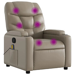 Maison Chic Fauteuil de massage inclinable,Fauteuil luxe de relaxation Cappuccino Similicuir -MN27822