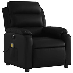 Avis vidaXL Fauteuil de massage inclinable électrique noir similicuir