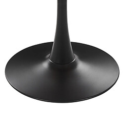 Acheter Beliani Table à manger ronde d 90 cm bois foncé / support noir BOCA