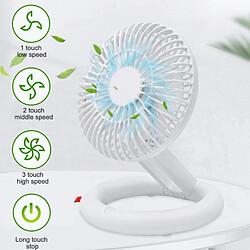 Ventilateur de Bureau Pliable USB Mini Ventilateur Sans Fil Portable Ventilateur De Bureau Rechargeable USB à Piles Réglable à 3 Vitesses