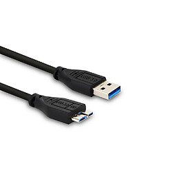 Metronic Câble USB micro B mâle /USB-A mâle USB 3.0 - 3 m - noir