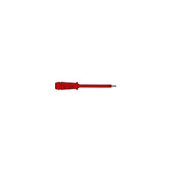 Perel Pointe de touche , douille isolante flexible 4mm en acier inox - rouge (pr,f 2)