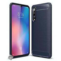 Htdmobiles Coque silicone gel carbone pour Xiaomi Mi 9 + film ecran - BLEU FONCE