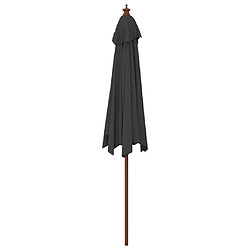 Acheter vidaXL Parasol de jardin avec mât en bois noir 299x240 cm