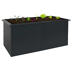 Mendler Jardinière sur pied HWC-N24, Jardinière sur pied en métal bac à légumes bac à fleurs bac à plantes, bord escargot 78x170x90cm fer 52kg, anthracite