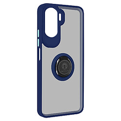 Avizar Coque pour Honor 90 Lite Bi-matière Bague Métallique Support Vidéo Ringip Bleu