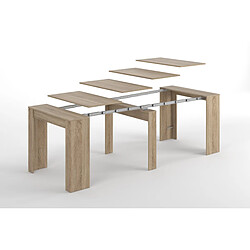 Alter Table à manger, Console extensible, Avec support d'extension, Couleur chêne canadien, Dimensions 90 x 51 x 78 cm (jusqu'à 237 avec rallonges) pas cher