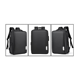 15,6 pouces sac à dos imperméable sac à dos pour ordinateur portable Sac à dos anti-vol avec le sac d'école avec trou de charge USB Mot de passe Black