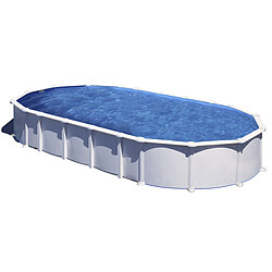 Piscine acier blanc Haïti ovale 10,20 x 5,75 x 1,32 m - Gré