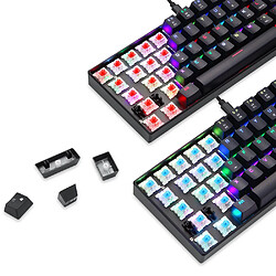 Universal Clavier mécanique rétroéclairé RGB 61 clefs clavier de jeu 2ms vitesse de réponse toutes les touches anti-fantômes | clavier interrupteur bleu