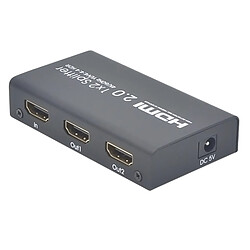 Wewoo Splitter HDMI Répartiteur de commutateur Ultra HD 4K AYS-12V20 HDMI 2.0 1x2 (Noir)