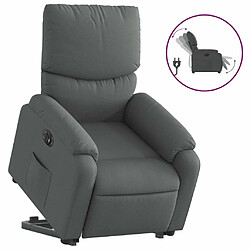 Maison Chic Fauteuil Relax pour salon, Fauteuil inclinable électrique gris foncé tissu -GKD76512