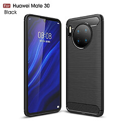 Wewoo Coque Souple TPU en fibre de carbone pour Huawei Mate 30 Noir