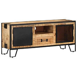 Maison Chic Meuble TV scandinave - Banc TV pour salon 110x31x46 cm Bois de manguier brut -MN52711