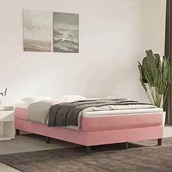 Maison Chic Matelas de lit à ressorts ensachés, Matelas doux Rose 120x200x20 cm Velours -GKD56652