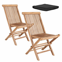 House Nordic 4 Chaises de jardin TOLEDO avec coussin