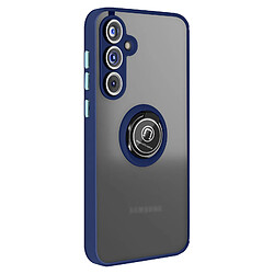 Avizar Coque pour Samsung Galaxy A55 Bague Métallique Fonction Support Bleu Nuit