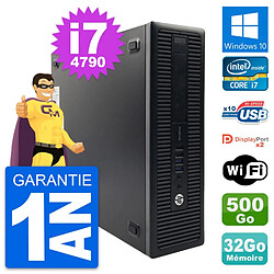 PC HP ProDesk 600 G1 SFF Intel i7-4790 RAM 32Go Disque 500Go Windows 10 Wifi - Occasion